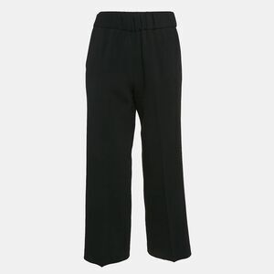 Boutique Moschino Black Crepe Wide Leg Pants S